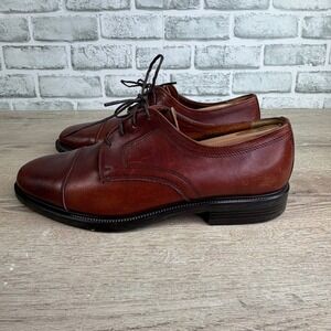 Paolo Mando Cap Toe Leather Derby Dress Shoes 10